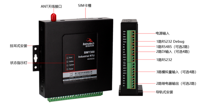 BMY300工业4g数采网关的接口示意.png