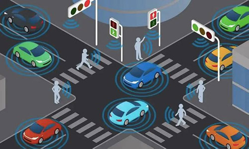 智慧灯杆车路协同应用，实现车辆与路灯杆、人、路、服务平台之间的网络连接，提升社会交通服务的智能化水平。