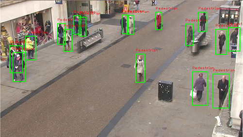 智慧路灯杆搭配智能监控系统，实现多功能智能行人检测识别，提高智慧城市安防效率和水平。