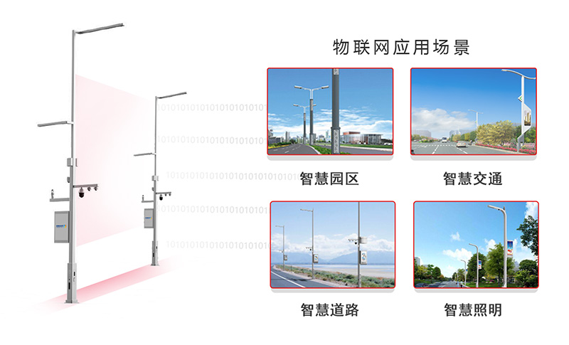 智慧路灯杆的应用功能复杂多样，借助智慧路灯杆的设备搭载能力、集中通信能力、智能管控能力，可以支持不同子系统之间的数据协同、服务协同、物联协同。